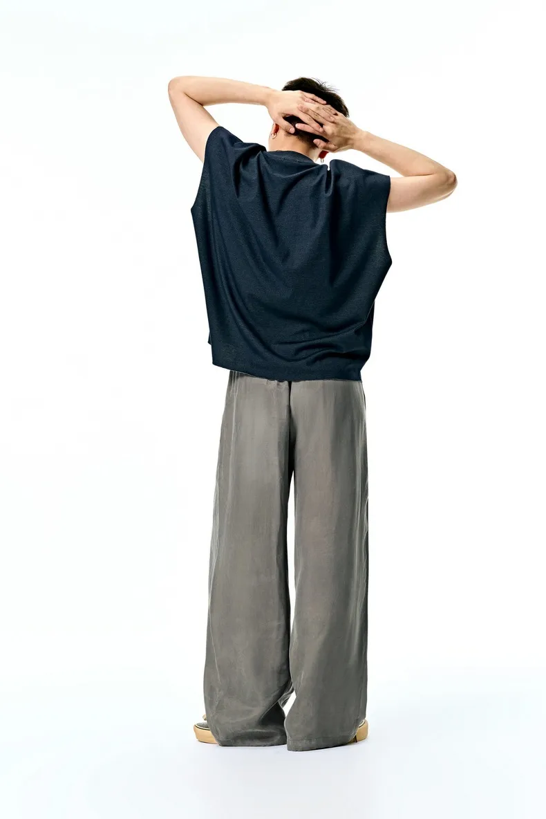 Jiezhan Men's Wear | Copper Ammonia Silk Air Conditioning Pants 25 Spring And Summer New Fashion Brand Hangs Ice Silk Pants Wide Leg Pants For Men And Women display picture 10
