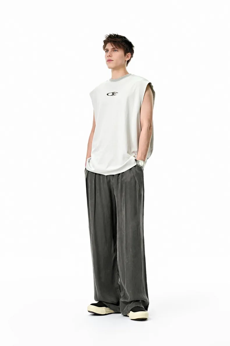 Jiezhan Men's Wear | Copper Ammonia Silk Air Conditioning Pants 25 Spring And Summer New Fashion Brand Hangs Ice Silk Pants Wide Leg Pants For Men And Women display picture 12