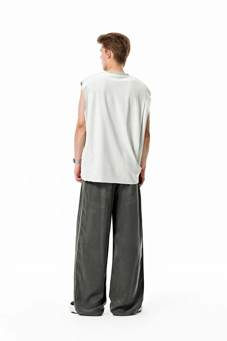 Jiezhan Men's Wear | Copper Ammonia Silk Air Conditioning Pants 25 Spring And Summer New Fashion Brand Hangs Ice Silk Pants Wide Leg Pants For Men And Women display picture 15