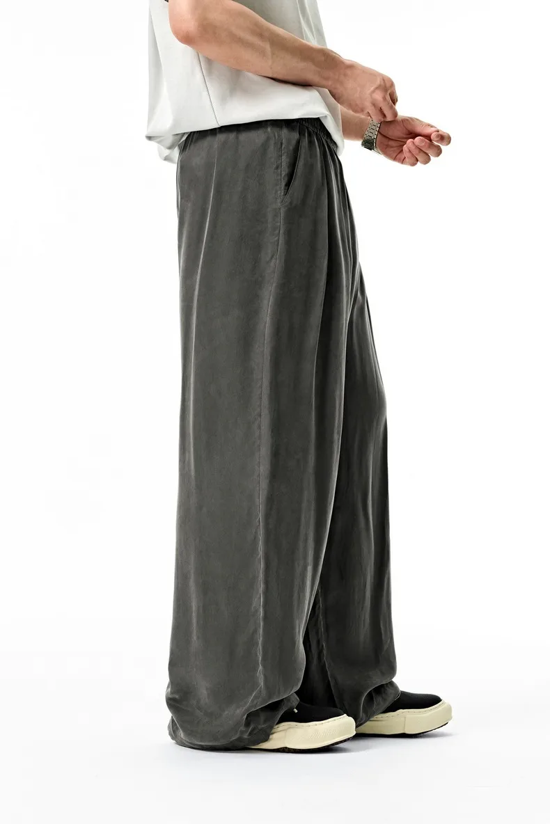 Jiezhan Men's Wear | Copper Ammonia Silk Air Conditioning Pants 25 Spring And Summer New Fashion Brand Hangs Ice Silk Pants Wide Leg Pants For Men And Women display picture 19