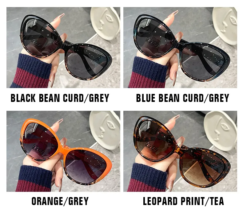 Retro Streetwear New Style Solid Color PC UV400 Protection Cat Eye Full Frame Glasses display picture 5