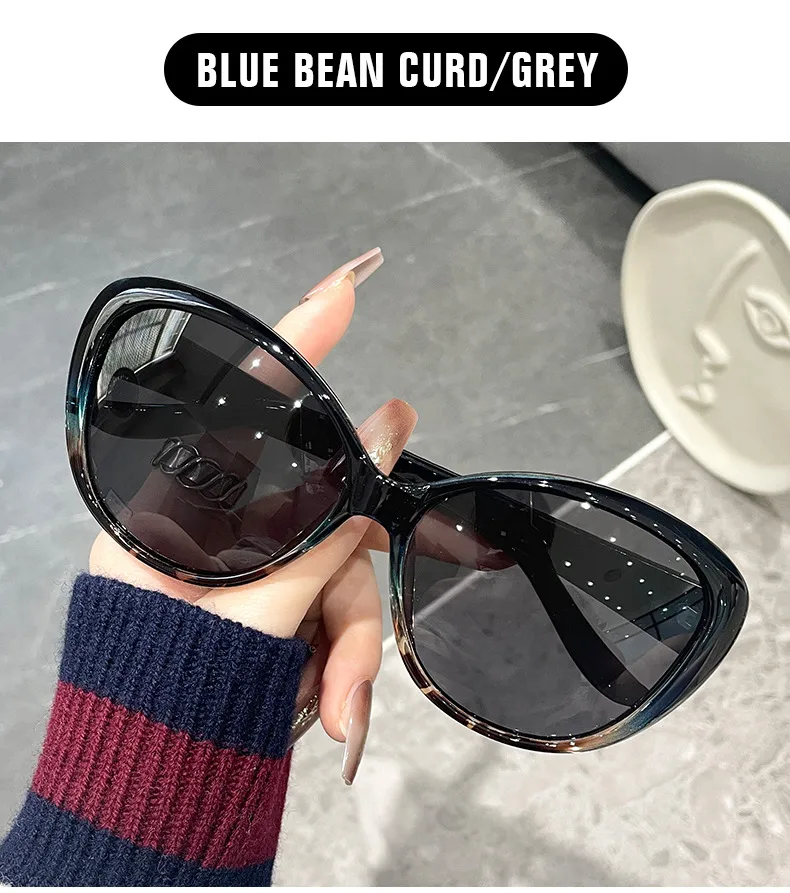 Retro Streetwear New Style Solid Color PC UV400 Protection Cat Eye Full Frame Glasses display picture 8