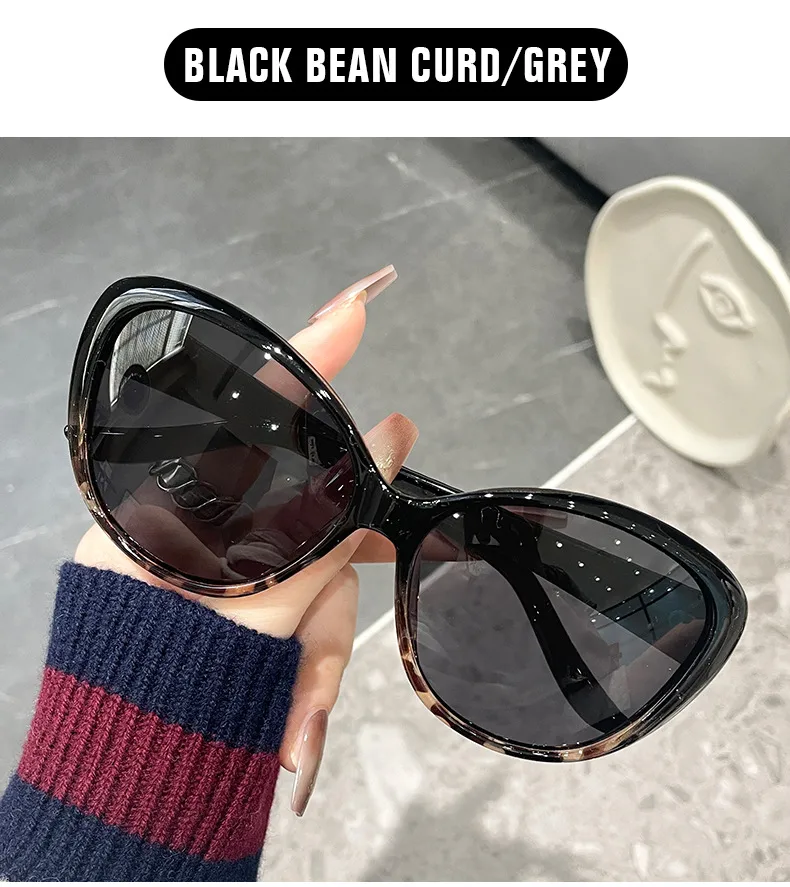 Retro Streetwear New Style Solid Color PC UV400 Protection Cat Eye Full Frame Glasses display picture 6