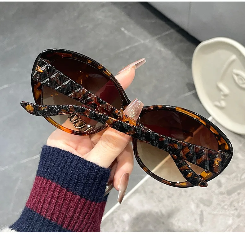 Retro Streetwear New Style Solid Color PC UV400 Protection Cat Eye Full Frame Glasses display picture 13