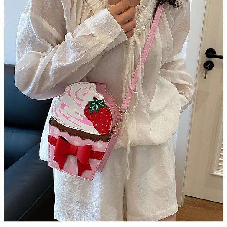 New Foreign Trade Bag Women's Distinctive Creative Strawberry Cake Chain Crossbody Bag Cute Bow Women's Bag display picture 24