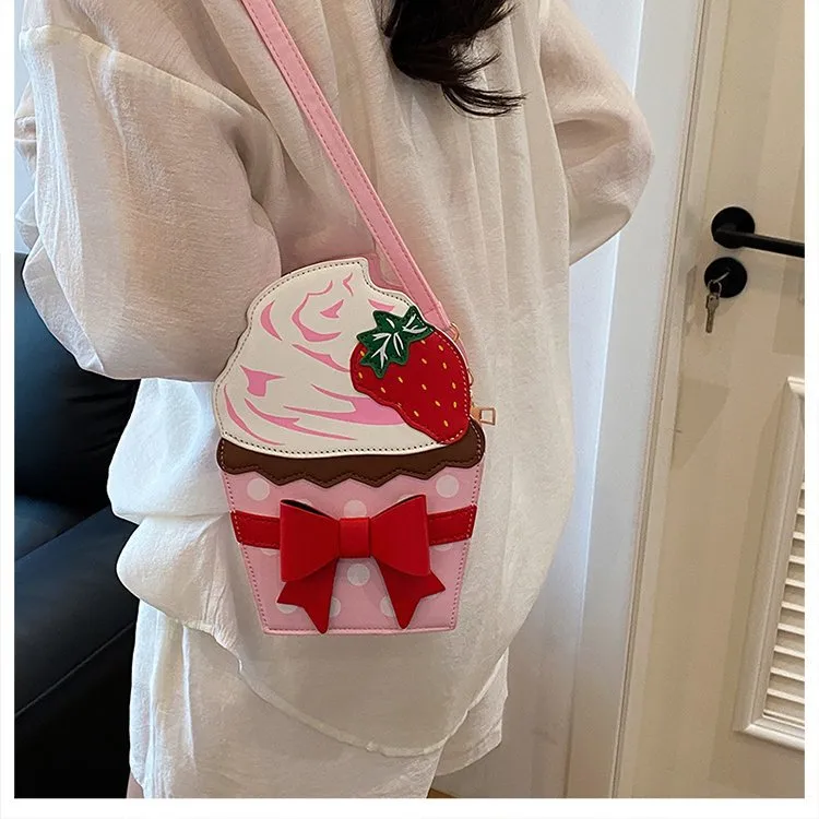 New Foreign Trade Bag Women's Distinctive Creative Strawberry Cake Chain Crossbody Bag Cute Bow Women's Bag display picture 27