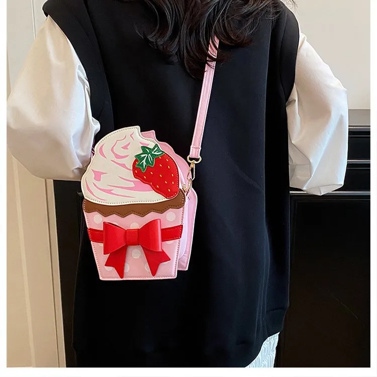 New Foreign Trade Bag Women's Distinctive Creative Strawberry Cake Chain Crossbody Bag Cute Bow Women's Bag display picture 28