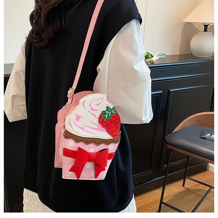 New Foreign Trade Bag Women's Distinctive Creative Strawberry Cake Chain Crossbody Bag Cute Bow Women's Bag display picture 30
