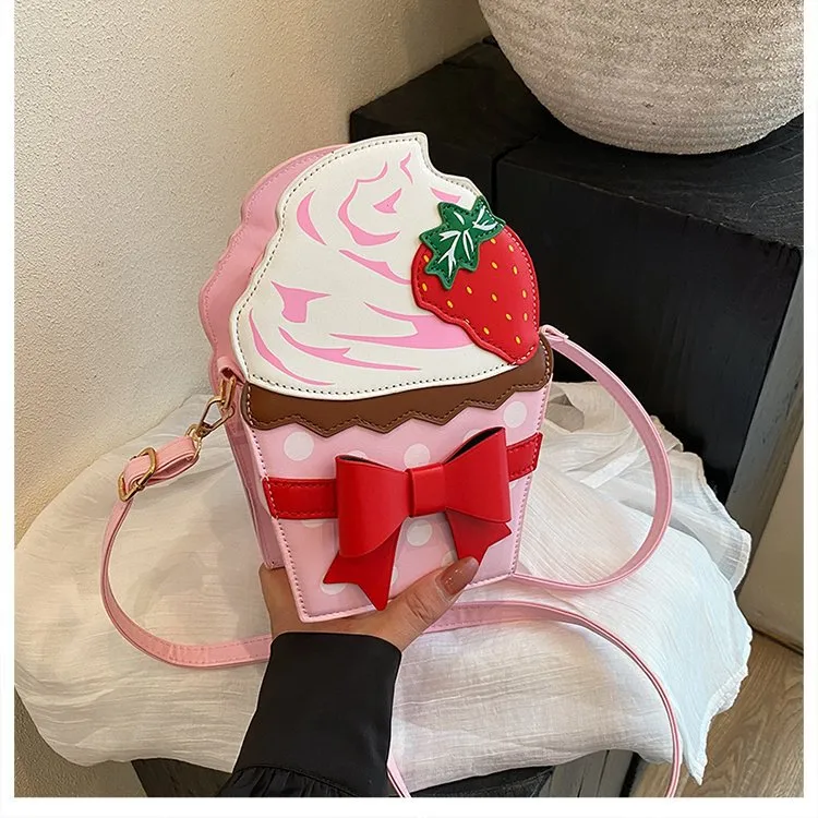 New Foreign Trade Bag Women's Distinctive Creative Strawberry Cake Chain Crossbody Bag Cute Bow Women's Bag display picture 31