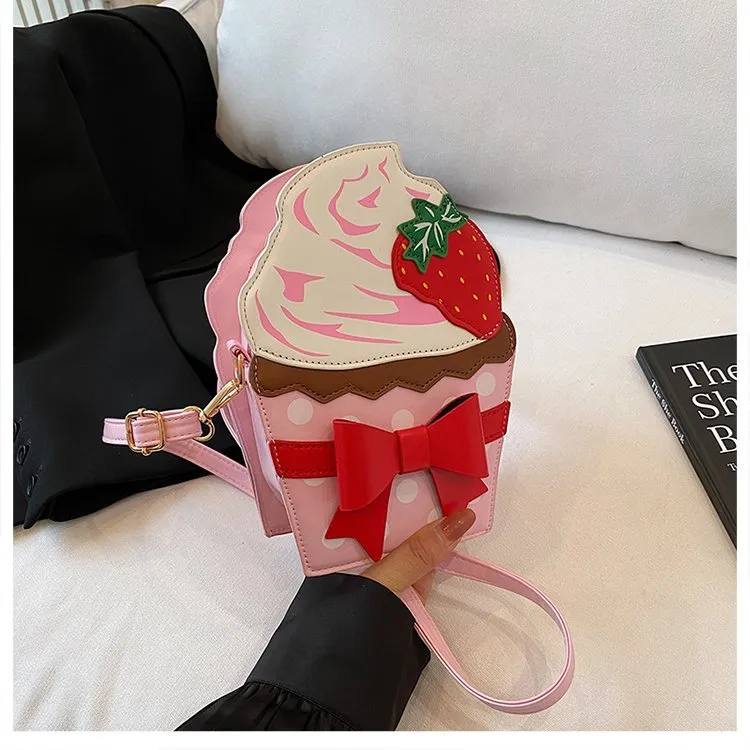 New Foreign Trade Bag Women's Distinctive Creative Strawberry Cake Chain Crossbody Bag Cute Bow Women's Bag display picture 32