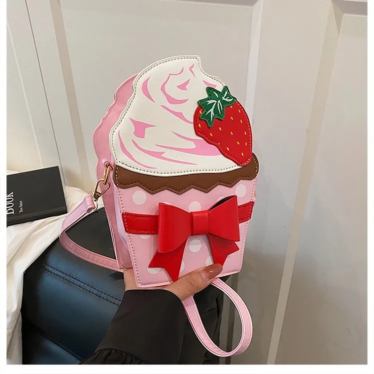 New Foreign Trade Bag Women's Distinctive Creative Strawberry Cake Chain Crossbody Bag Cute Bow Women's Bag display picture 34