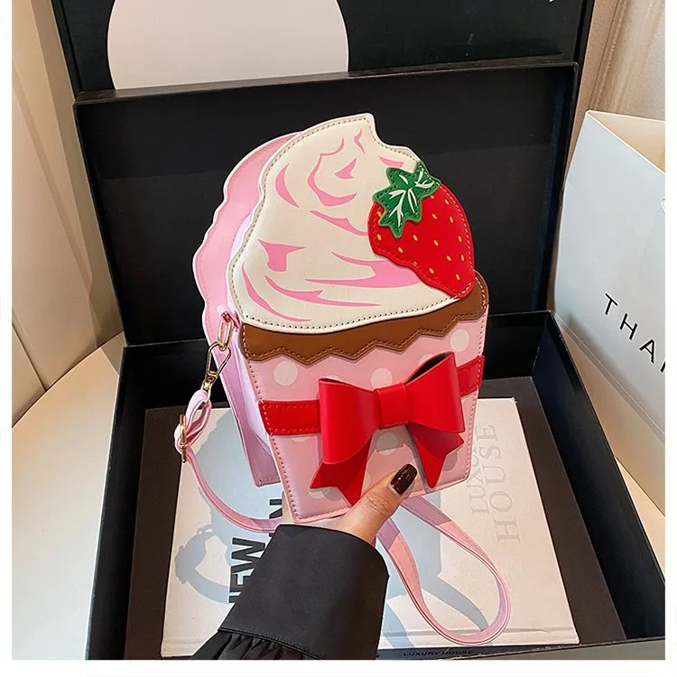 New Foreign Trade Bag Women's Distinctive Creative Strawberry Cake Chain Crossbody Bag Cute Bow Women's Bag display picture 35
