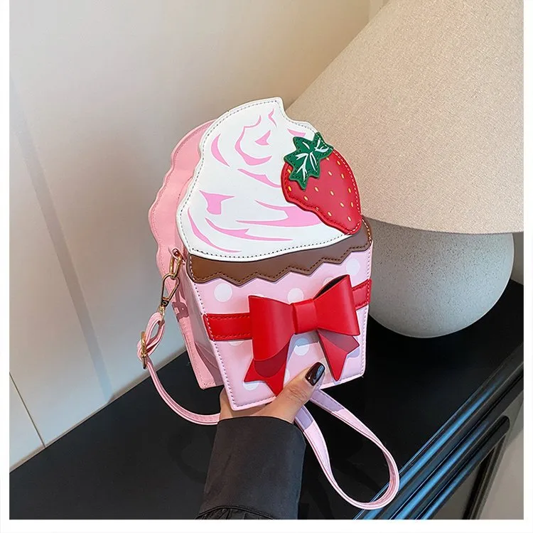 New Foreign Trade Bag Women's Distinctive Creative Strawberry Cake Chain Crossbody Bag Cute Bow Women's Bag display picture 36