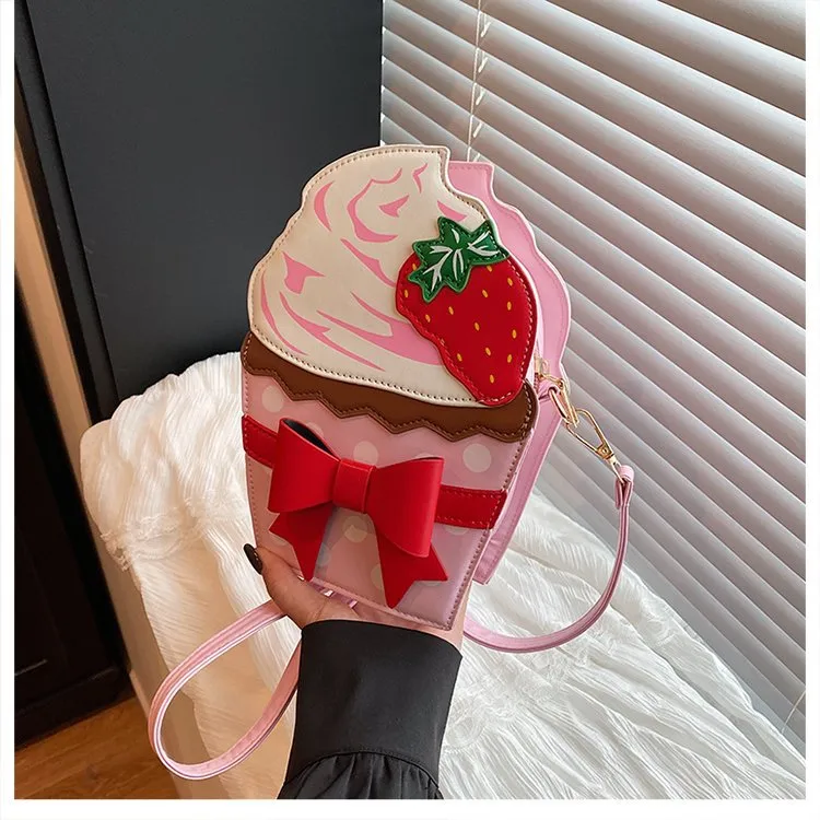 New Foreign Trade Bag Women's Distinctive Creative Strawberry Cake Chain Crossbody Bag Cute Bow Women's Bag display picture 37