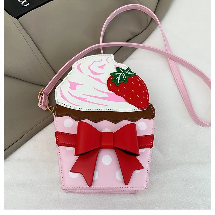 New Foreign Trade Bag Women's Distinctive Creative Strawberry Cake Chain Crossbody Bag Cute Bow Women's Bag display picture 39