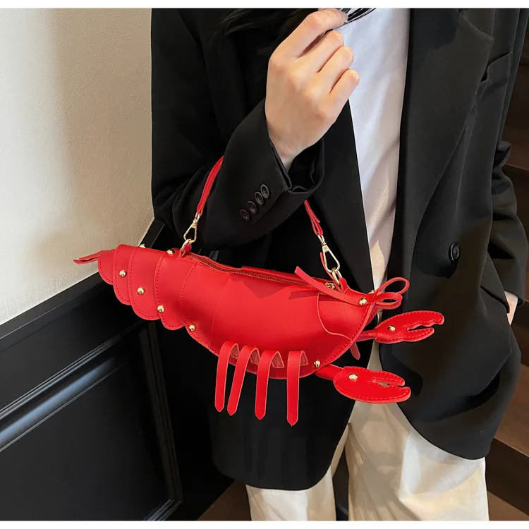 Crayfish Bag Chain Cute Small Bag New Cute Crossbody Bag New Style Distinctive Women's Bag Trendy Girl's Didi Trendy Bag display picture 4