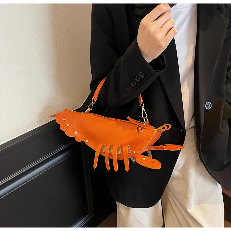 Crayfish Bag Chain Cute Small Bag New Cute Crossbody Bag New Style Distinctive Women's Bag Trendy Girl's Didi Trendy Bag display picture 6