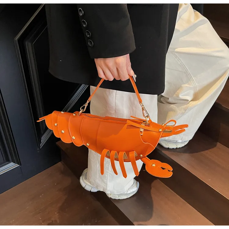 Crayfish Bag Chain Cute Small Bag New Cute Crossbody Bag New Style Distinctive Women's Bag Trendy Girl's Didi Trendy Bag display picture 7