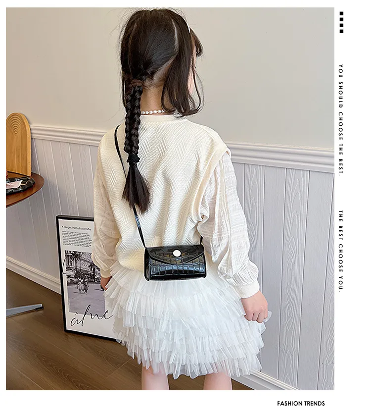 Fashion Foreign Trade Children's Bag Stylish Girls' Crossbody Bag New Solid Color Children's Mini Bag Coin Purse display picture 1