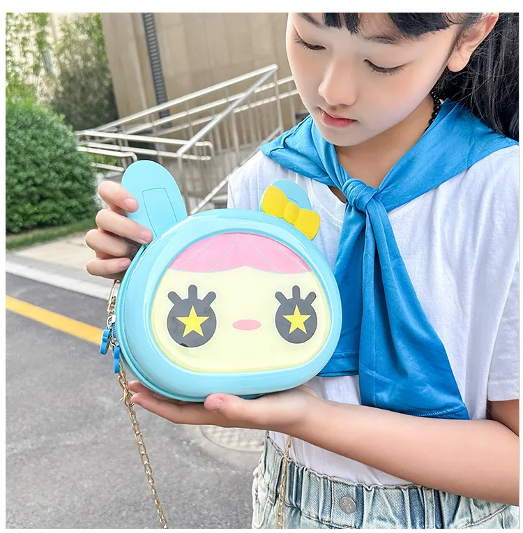 New Children's Hard Shell Cartoon Coin Purse Boy's And Boy's Lucky Rabbit Crossbody Bag Cartoon Cute Shoulder Bag display picture 6