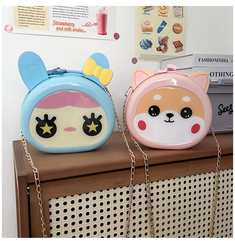 New Children's Hard Shell Cartoon Coin Purse Boy's And Boy's Lucky Rabbit Crossbody Bag Cartoon Cute Shoulder Bag display picture 10