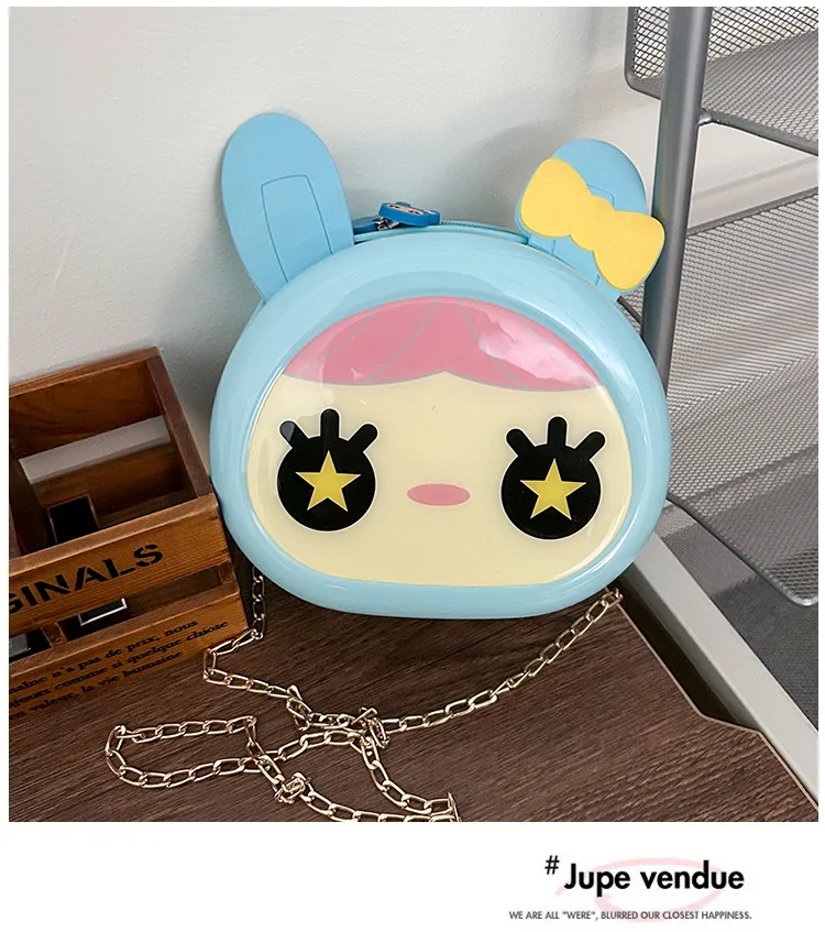 New Children's Hard Shell Cartoon Coin Purse Boy's And Boy's Lucky Rabbit Crossbody Bag Cartoon Cute Shoulder Bag display picture 12