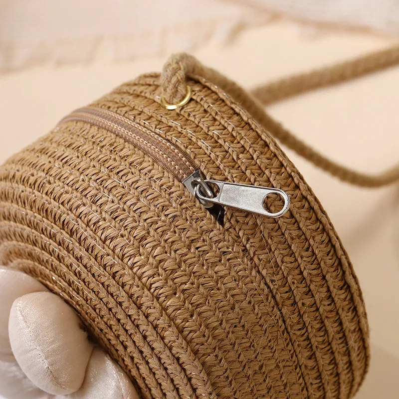 Summer Straw Bag Woven Bag Seaside Beach Cute Children's Straw Bag Tulip Flower Girls' Crossbody Bag display picture 24