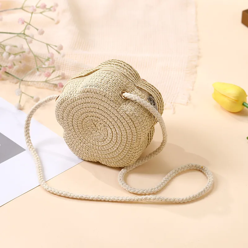Summer Straw Bag Woven Bag Seaside Beach Cute Children's Straw Bag Tulip Flower Girls' Crossbody Bag display picture 35