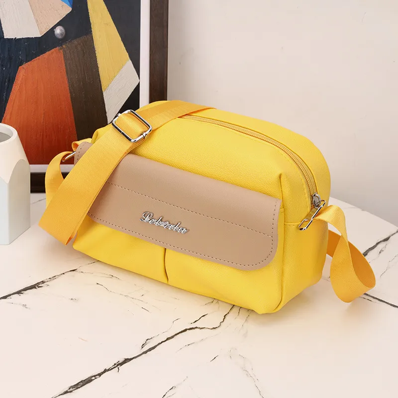 New Arrival Contrast Color Soft Surface Small Square Bag Casual Women's Shoulder Messenger Bag Travel Mobile Phone Coin Purse display picture 23