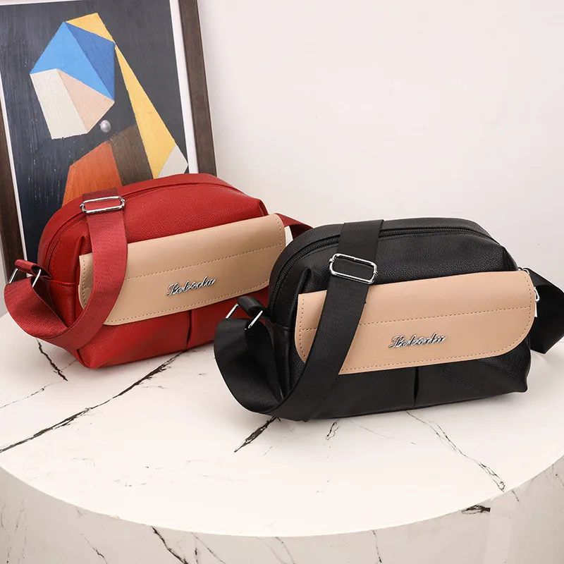 New Arrival Contrast Color Soft Surface Small Square Bag Casual Women's Shoulder Messenger Bag Travel Mobile Phone Coin Purse display picture 26