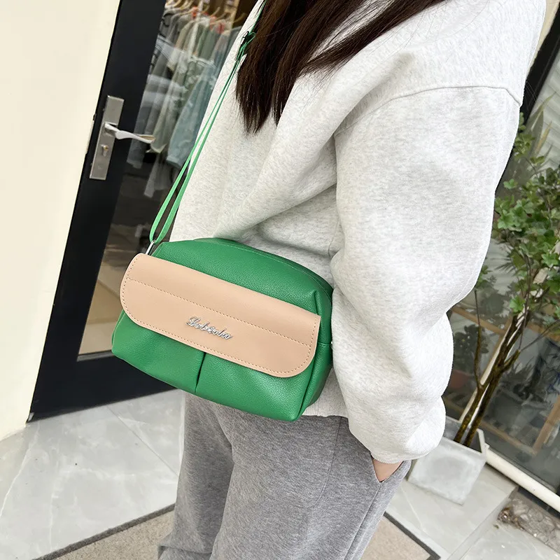 New Arrival Contrast Color Soft Surface Small Square Bag Casual Women's Shoulder Messenger Bag Travel Mobile Phone Coin Purse display picture 27