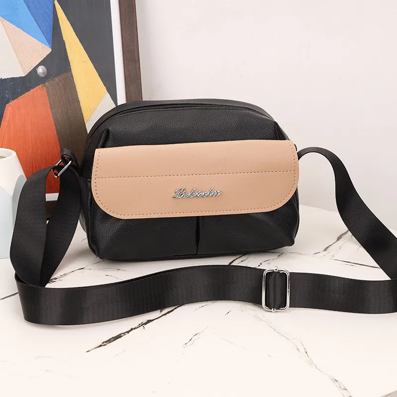 New Arrival Contrast Color Soft Surface Small Square Bag Casual Women's Shoulder Messenger Bag Travel Mobile Phone Coin Purse display picture 28