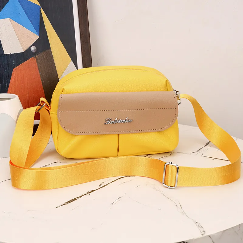 New Arrival Contrast Color Soft Surface Small Square Bag Casual Women's Shoulder Messenger Bag Travel Mobile Phone Coin Purse display picture 30