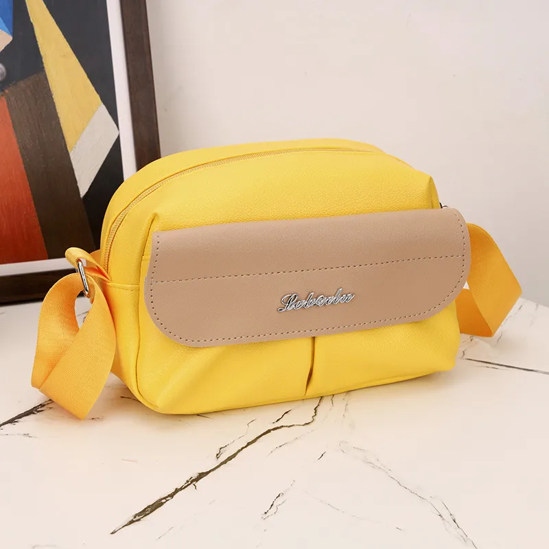 New Arrival Contrast Color Soft Surface Small Square Bag Casual Women's Shoulder Messenger Bag Travel Mobile Phone Coin Purse display picture 35