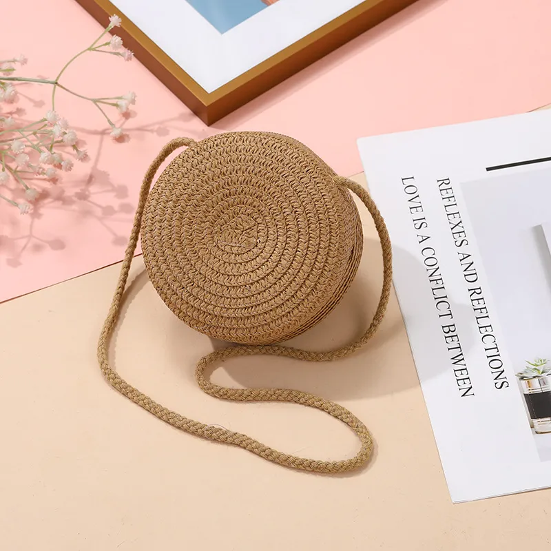 Summer Children's Bag Cute All-match Apple Straw Bag Woven Bag Seaside Vacation Straw Bag Little Girl Crossbody Bag display picture 16