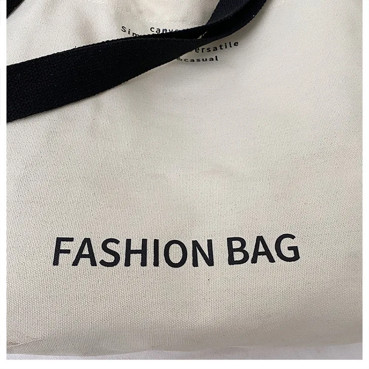 Large Capacity New Style Fashionable Student Class Hand Tote Bag Women's New Simple Casual Canvas Large Bag Shoulder Bag display picture 5
