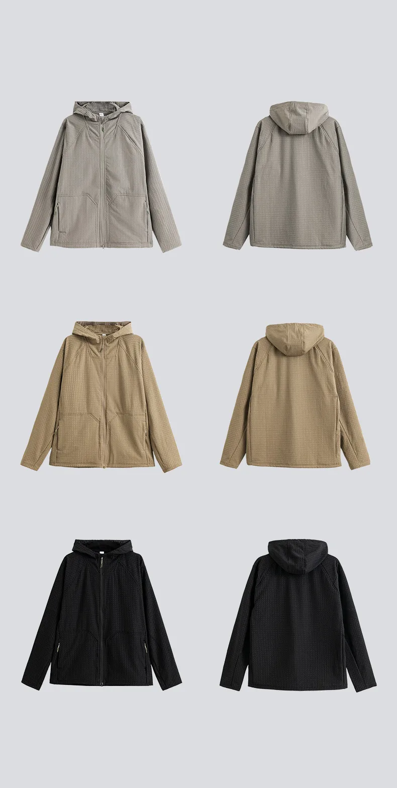 ABS Men's | Square Elastic Velvet Hooded Sports Suit  Autumn And Winter New Sports Zipper Coat Wide Leg Pants display picture 2