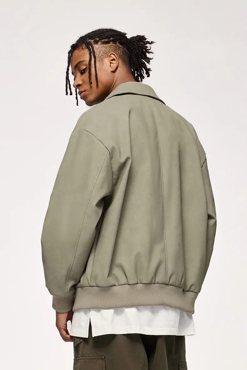 INF Men's Wear | Double Zip Wash Water Pattern PU Leather Jacket Coat  Fall/Winter New Fashion Brand American Street Jacket display picture 11
