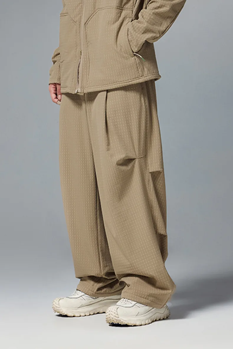ABS Men's | Square Elastic Velvet Hooded Sports Suit  Autumn And Winter New Sports Zipper Coat Wide Leg Pants display picture 19