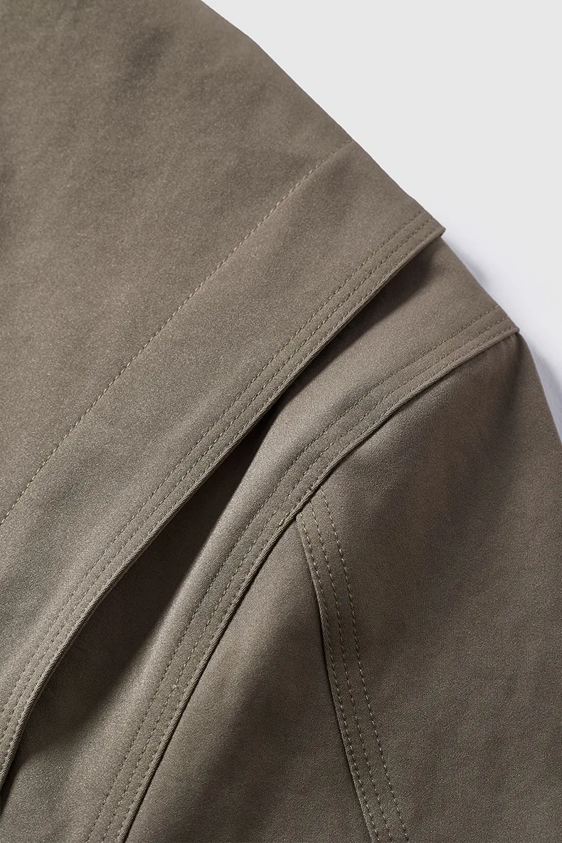 ABS Men's | Stretch Rivet Tooling Short Jacket Coat  Autumn And Winter New Vintage Lapel Logging Tooling display picture 25