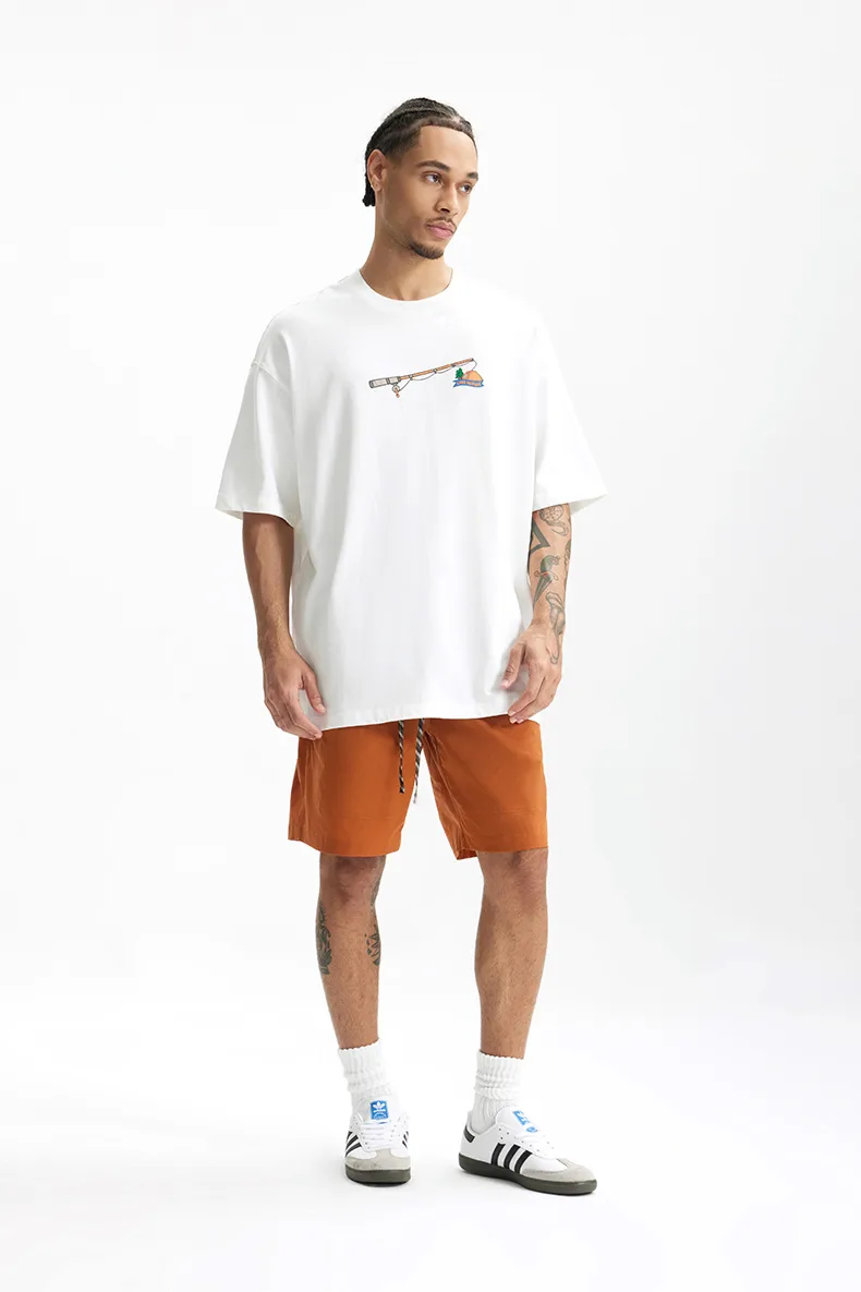 Jie Zhan Men's Wear | Foam Stereo Printed T-shirt  New 265G Heavy Brand Loose Crewneck Short Sleeve display picture 8