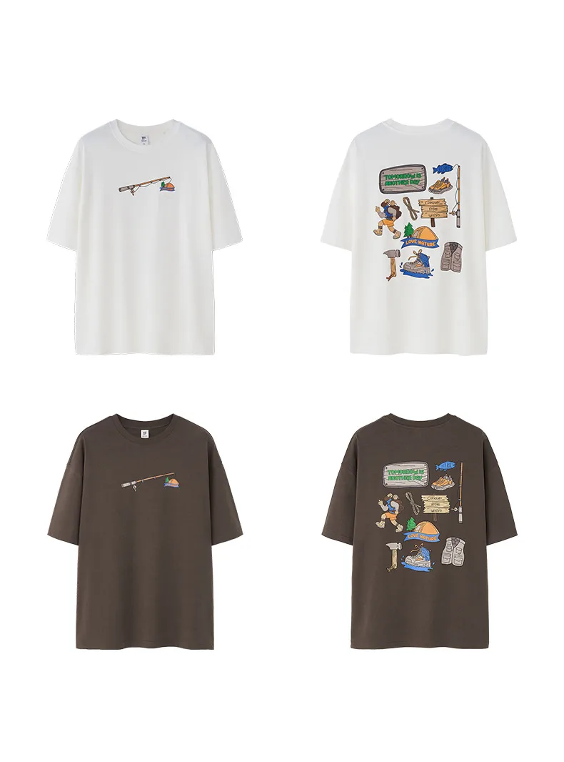 Jie Zhan Men's Wear | Foam Stereo Printed T-shirt  New 265G Heavy Brand Loose Crewneck Short Sleeve display picture 14