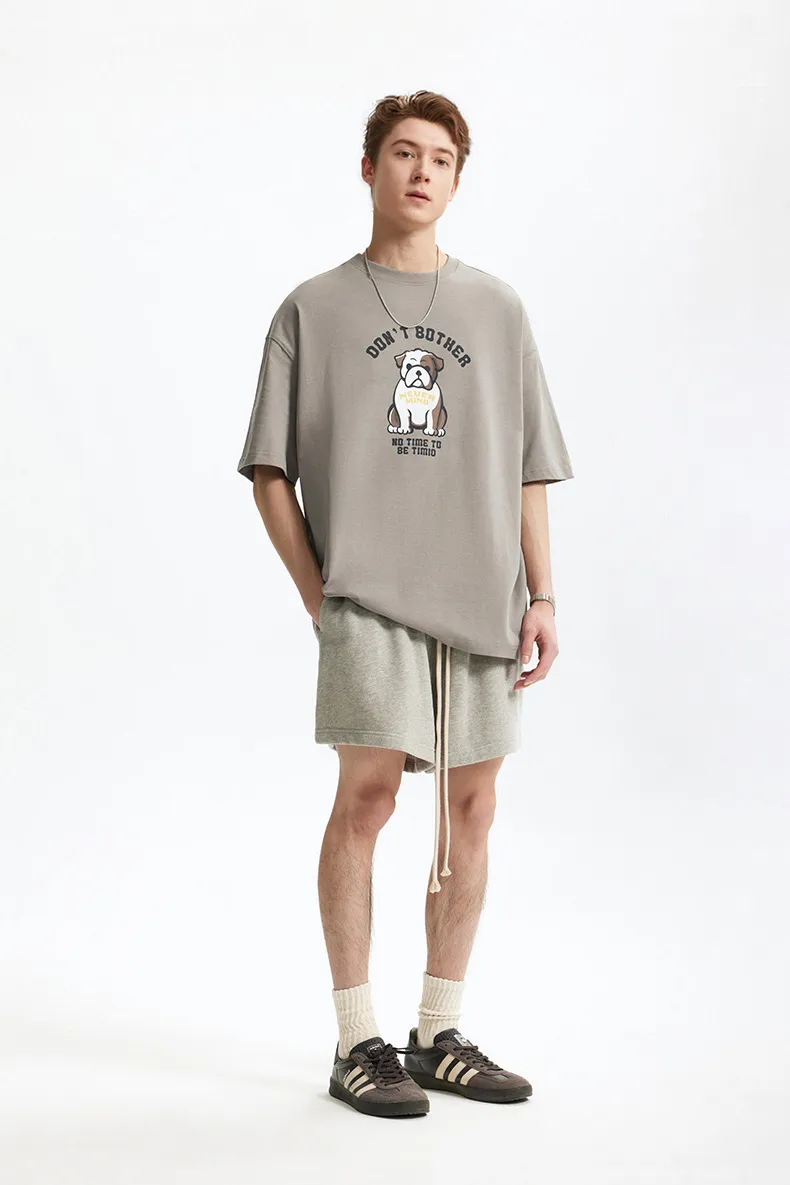 Jie Zhan Men's Wear | Fa Dou Fun Printed T-shirt  Spring/Summer New American Retro Heavy Casual Short Sleeve display picture 14