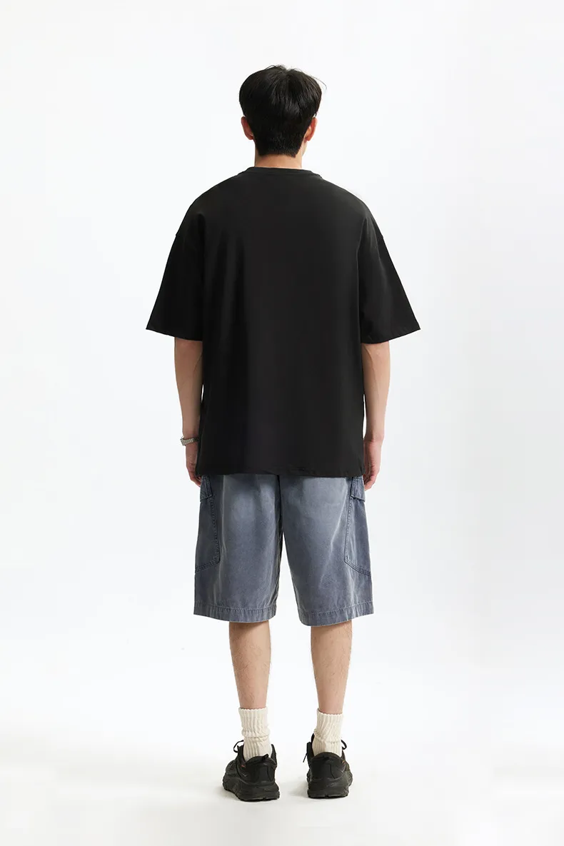 Jie Zhan Men's Wear | Fa Dou Fun Printed T-shirt  Spring/Summer New American Retro Heavy Casual Short Sleeve display picture 25
