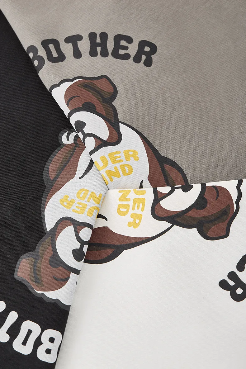 Jie Zhan Men's Wear | Fa Dou Fun Printed T-shirt  Spring/Summer New American Retro Heavy Casual Short Sleeve display picture 28