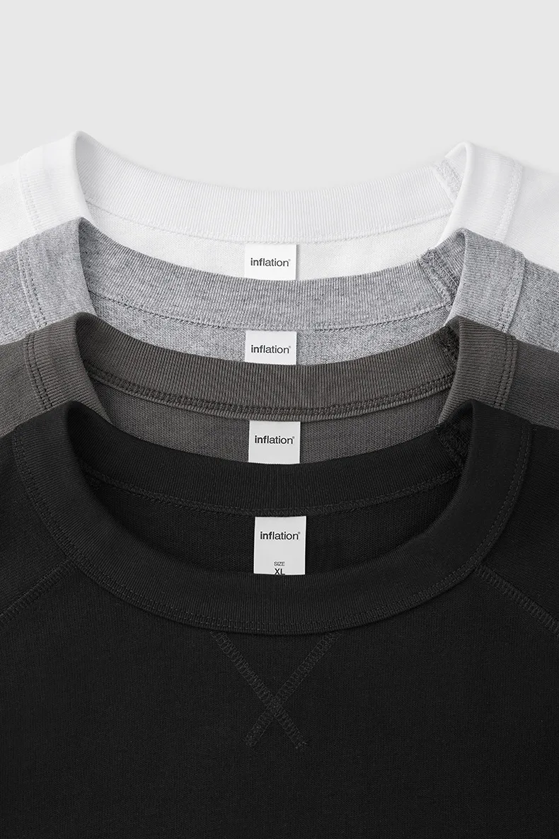 Jie Zhan Men's Wear | Heavy Hemp Cotton American Shoulder T-shirt  Spring/Summer New Hems Split 250g Retro Short Sleeve display picture 20