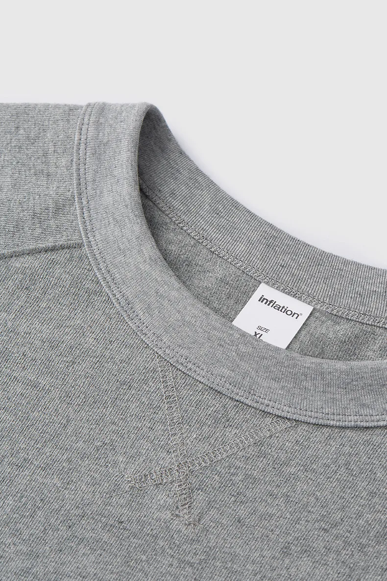 Jie Zhan Men's Wear | Heavy Hemp Cotton American Shoulder T-shirt  Spring/Summer New Hems Split 250g Retro Short Sleeve display picture 21