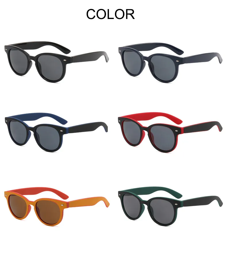 Casual Retro Classic Style Solid Color PC UV400 Protection Oval Frame Full Frame Glasses display picture 5