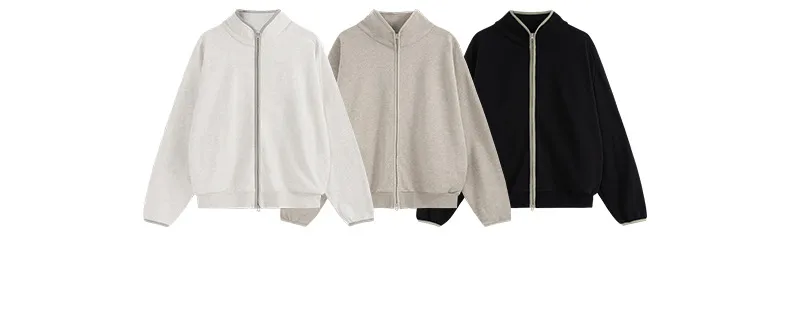 ABS Men's | American Sports Collar Coat  Autumn And Winter New Street Contrast Side Jacket Cardigan Top display picture 3