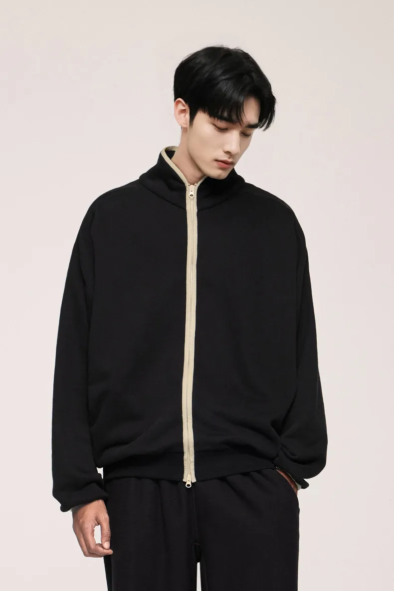ABS Men's | American Sports Collar Coat  Autumn And Winter New Street Contrast Side Jacket Cardigan Top display picture 18
